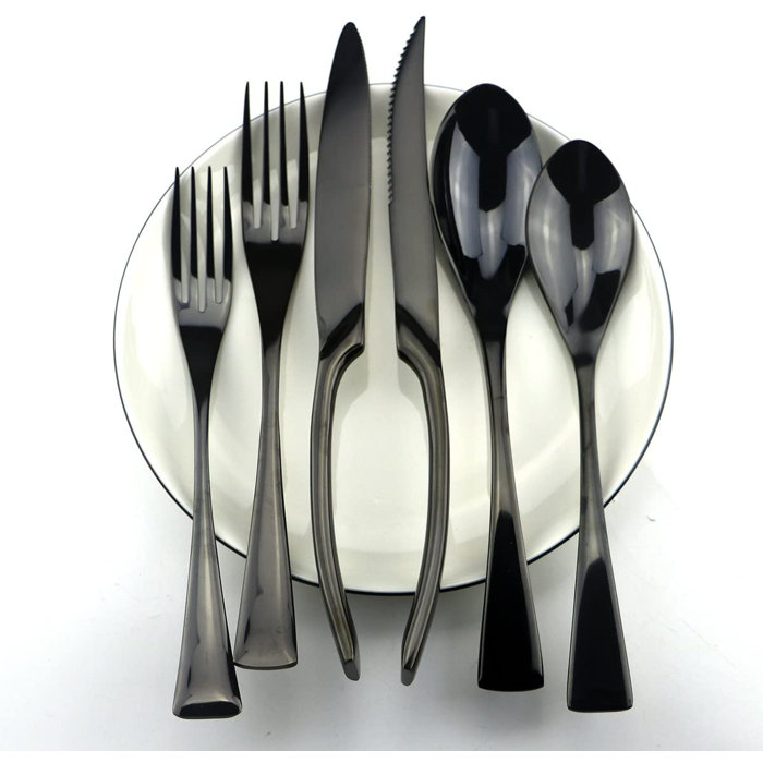Latitude Run® Attif Stainless Steel Mirror Polished Flatware Set , Steak Knife Dinnerware Knife